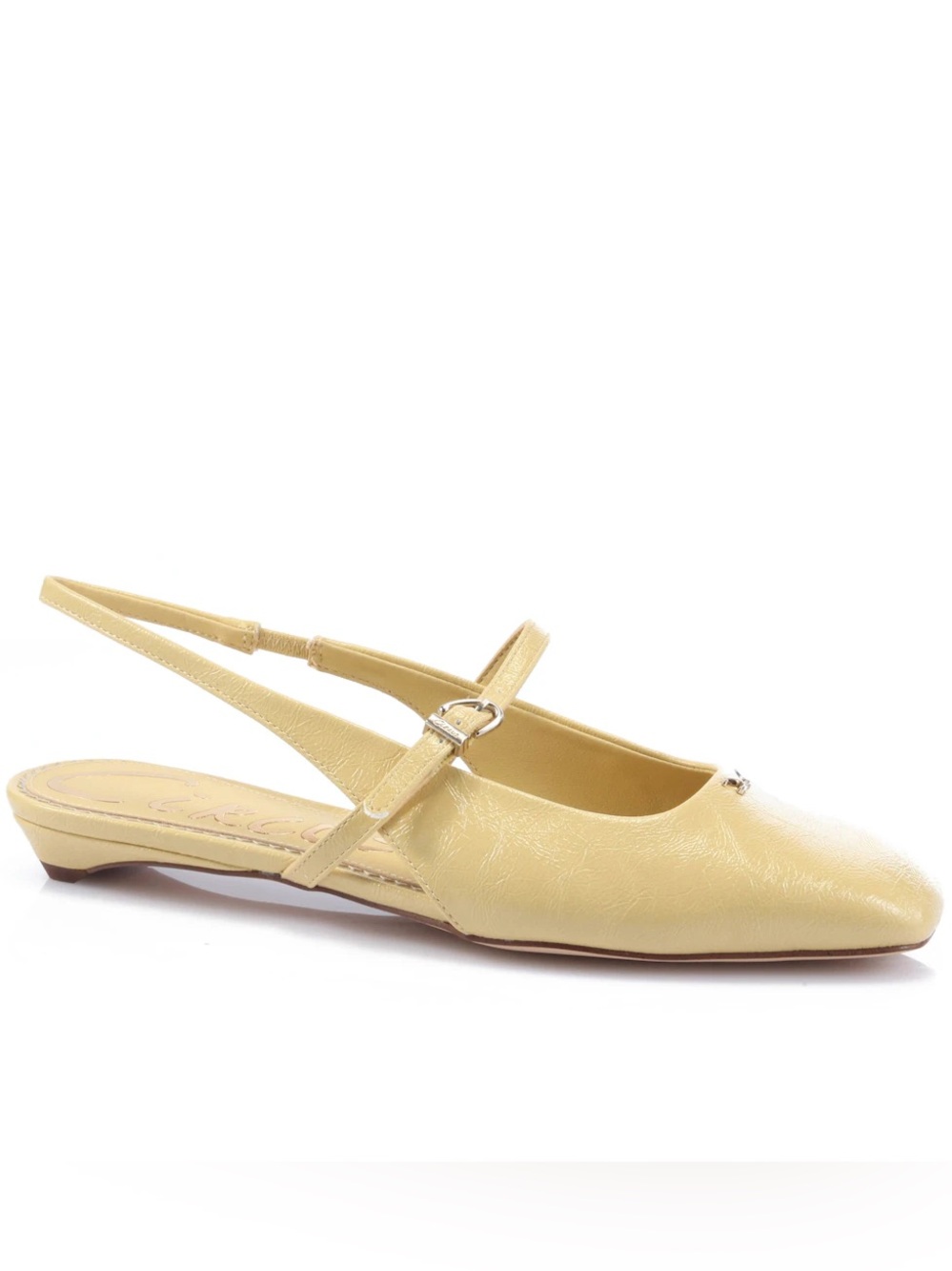 Circus by Sam Edelman Pale Yellow Slingback Pointed Toe Flats